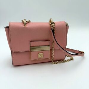 Coccinelle Vegan Leather Crossbody Shoulder Bag Purse Powder Blush Pink NWOT‎